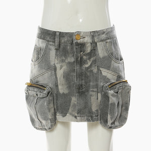 Camouflage Printed Y2K Skirt