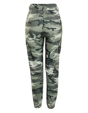 Cargo camo pants for women