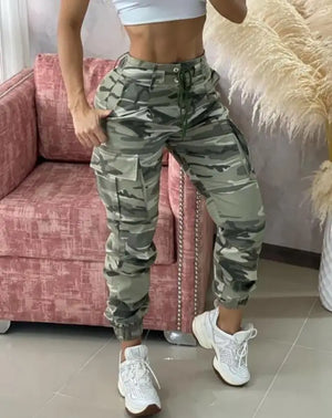 Cargo camo pants for women