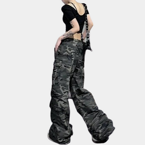 Cargo camo pants women