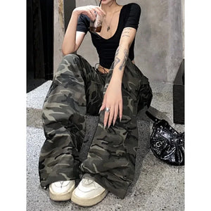 Cargo camo pants women
