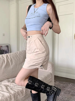 Cargo Drawstring Skirt