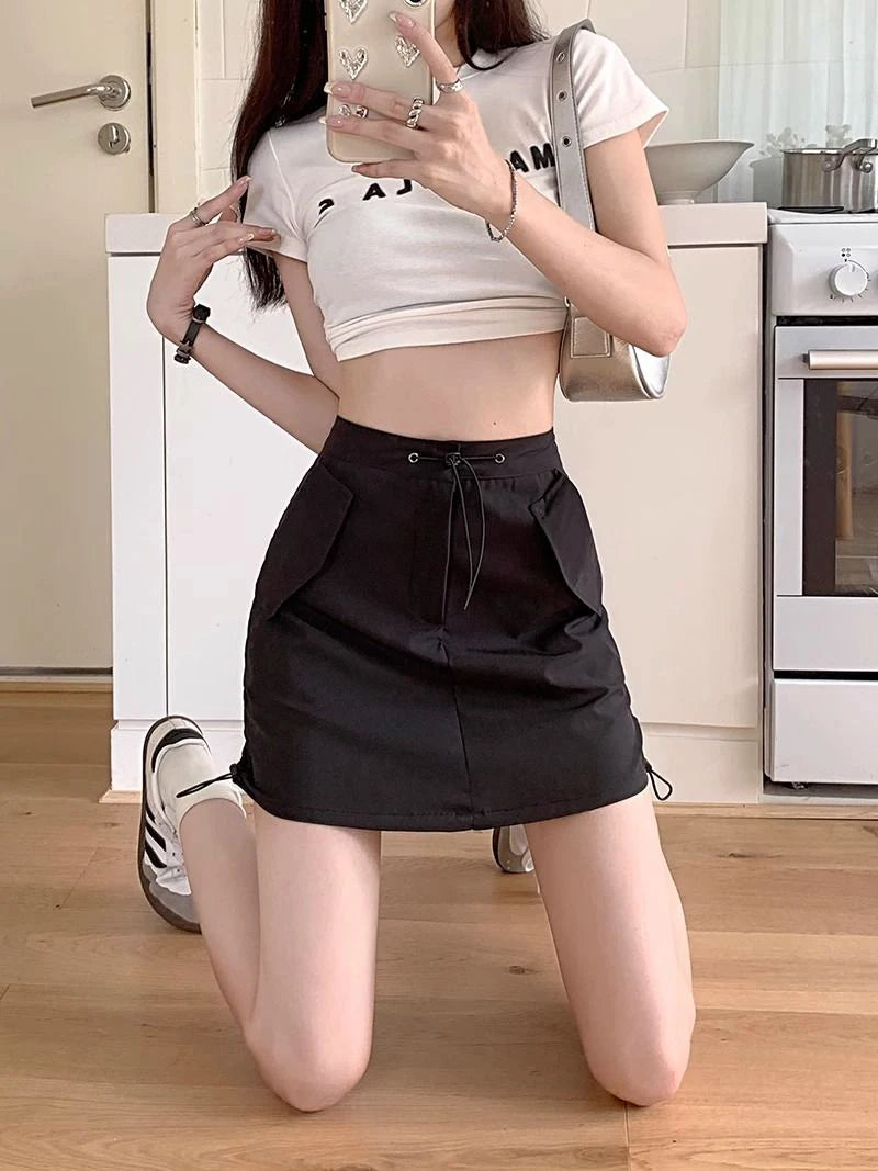 Cargo Drawstring Skirt