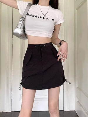 Cargo Drawstring Skirt