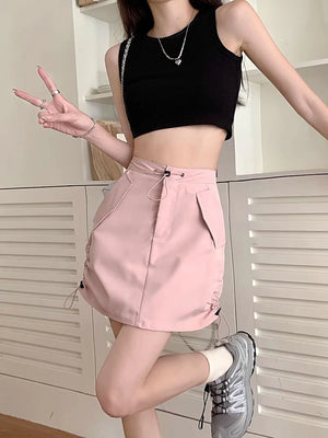 Cargo Drawstring Skirt