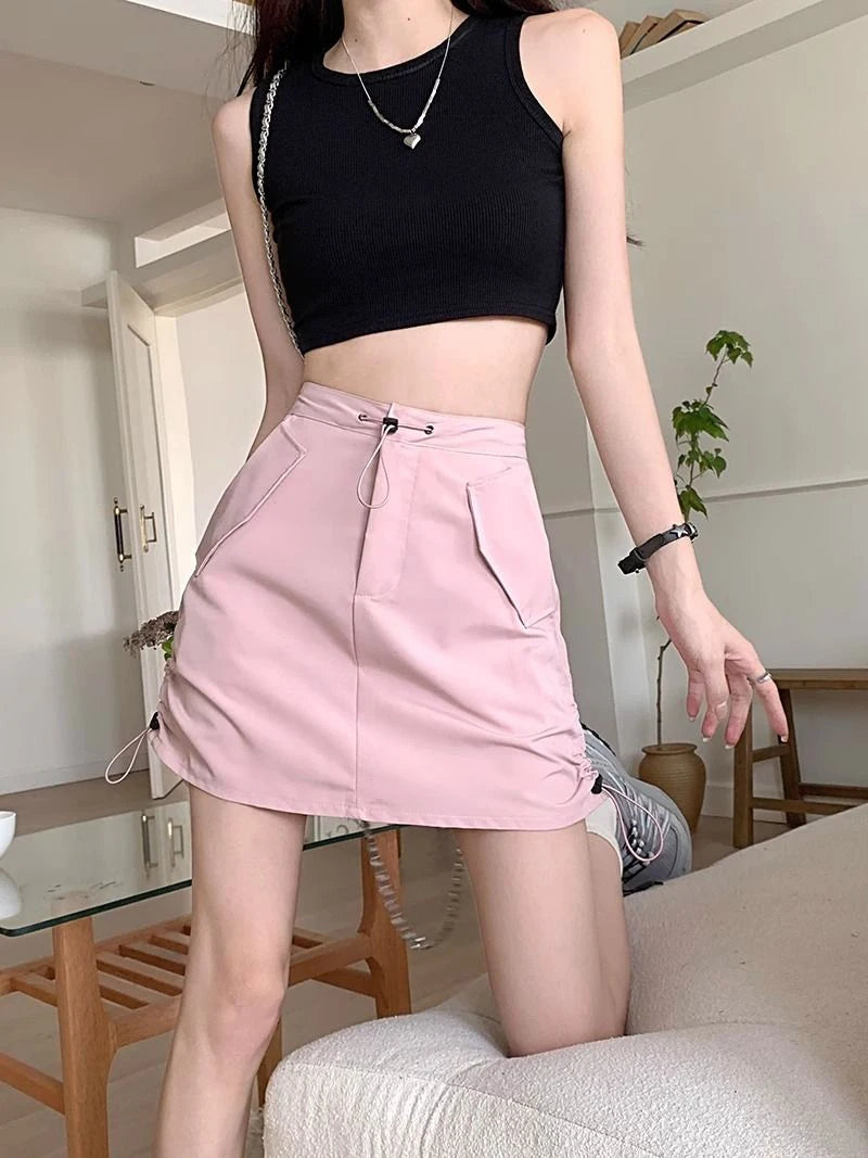 Cargo Drawstring Skirt