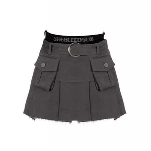 Cargo Mini Skirt Denim