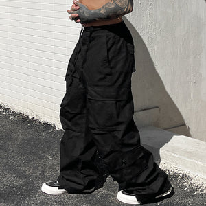 Cargo Pants Cyberpunk Elastic Waist