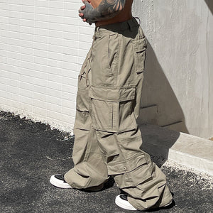 Cargo Pants Cyberpunk Elastic Waist