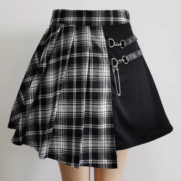 Cargo Pleated Mini Skirt