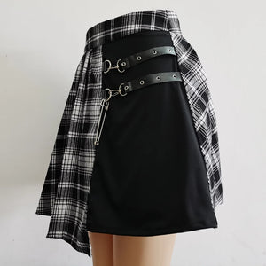 Cargo Pleated Mini Skirt
