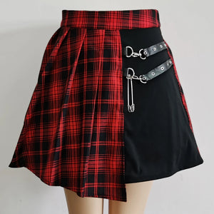 Cargo Pleated Mini Skirt