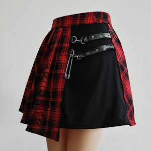 Cargo Pleated Mini Skirt