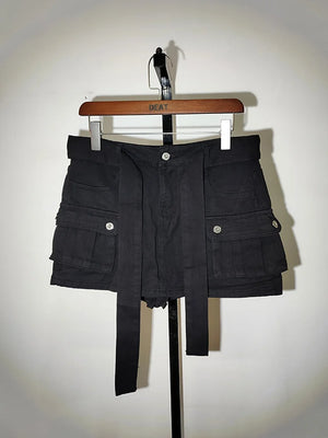 Cargo Pocket Denim Skirt