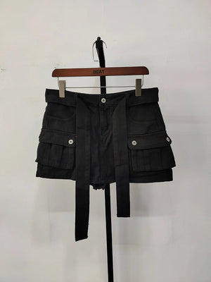 Cargo Pocket Denim Skirt