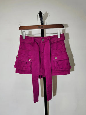 Cargo Pocket Denim Skirt