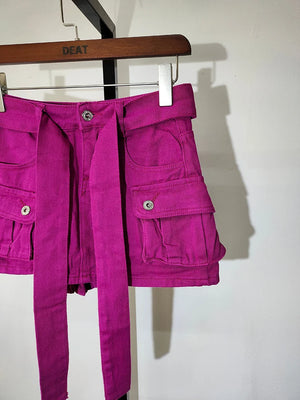 Cargo Pocket Denim Skirt