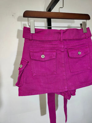 Cargo Pocket Denim Skirt