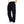 Dark straight leg sweatpants with a flap cargo pocket on the thigh, front view with white sneakers