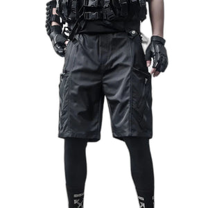Cargo Shorts Black Camo - product view on white background