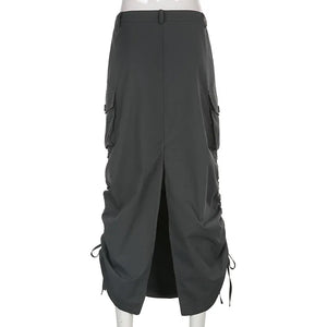 Cargo Split Skirt