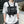 Black cargo vest chest bag with adjustable harness
