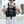 Black cargo vest chest bag with adjustable harness
