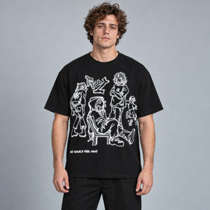 Cartoon T shirt Oversized Y2K – worn by a man