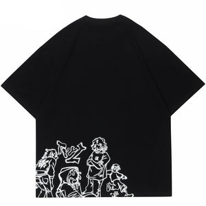 Cartoon T shirt Oversized Y2K