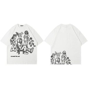 Cartoon T shirt Oversized Y2K