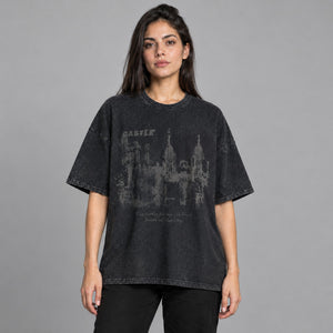 Castle Graphic T Shirt Y2K – worn by a woman