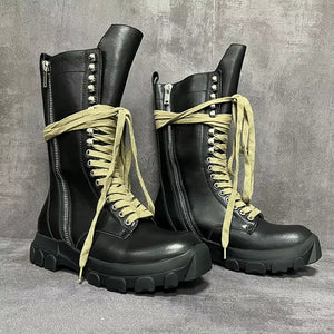 Casual Black Boots Men Cyberpunk