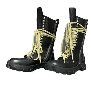 Casual Black Boots Men Cyberpunk