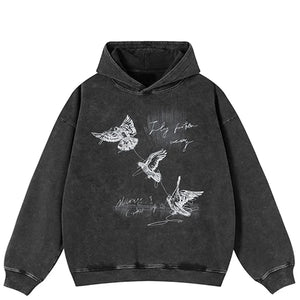 Casual Black Y2K Hoodies