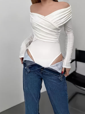 Casual Chic White Bodysuit