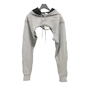 Casual Cropped Women Hoodie