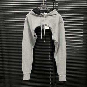 Casual Cropped Women Hoodie