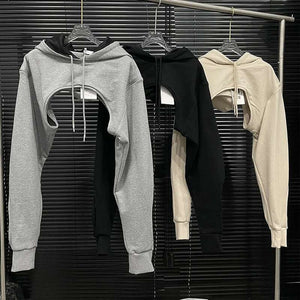 Casual Cropped Women Hoodie