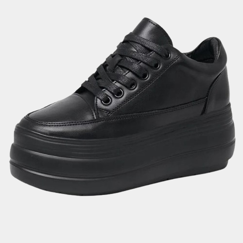 casual-leisure-black-platform-sneakers