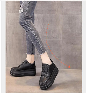 Casual Leisure Black Platform Sneakers