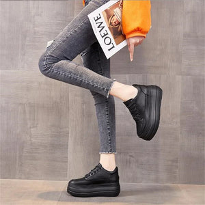Casual Leisure Black Platform Sneakers