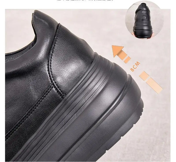Casual Leisure Black Platform Sneakers