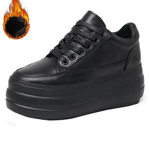 Casual Leisure Black Platform Sneakers