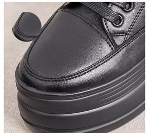 Casual Leisure Black Platform Sneakers