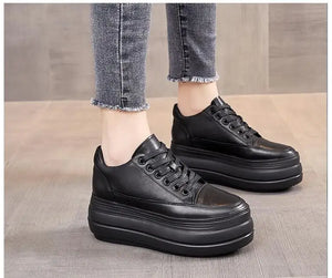 Casual Leisure Black Platform Sneakers