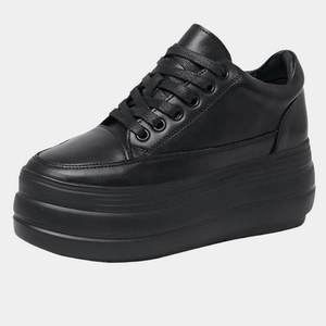 Casual Leisure Black Platform Sneakers