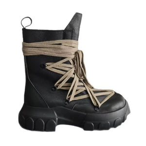 Casual Platform Black Boots Men