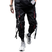Pantalones casuales cyberpunk con cinta