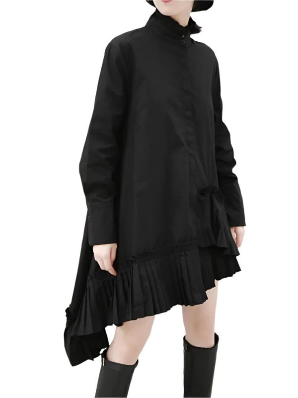 Casual Shirt Black mini dress