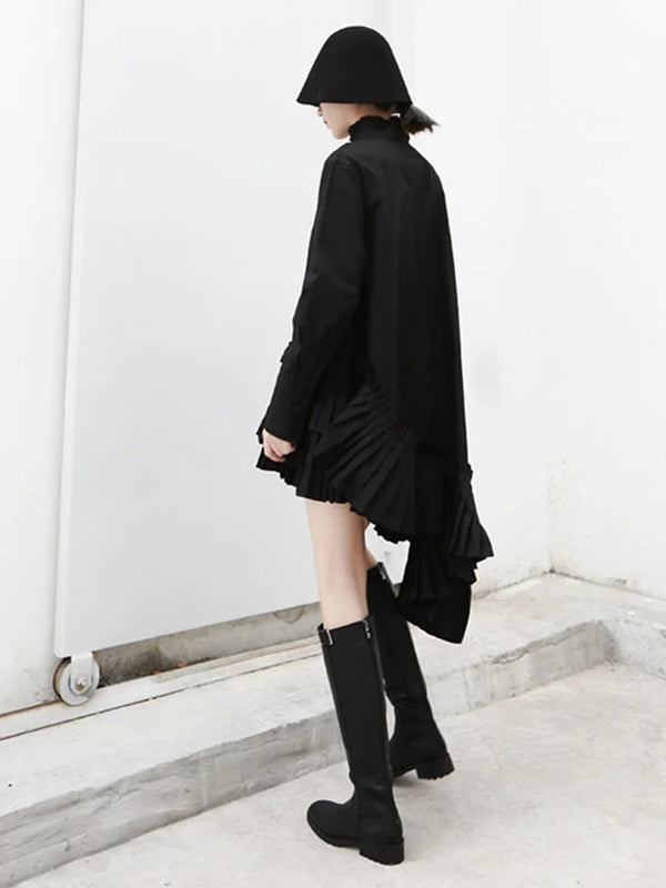 Casual Shirt Black mini dress